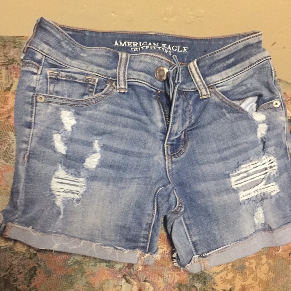 Blue jean shorts
